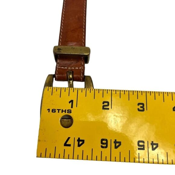 FOSSIL Belt Women's Medium Two Tone Brown Stitch Leather Metal Buckle - Picture 7 of 10